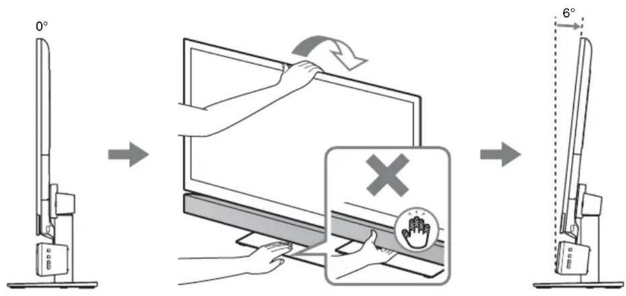 SONY WS40SE1B - Ajuste del ángulo del televisor - 1