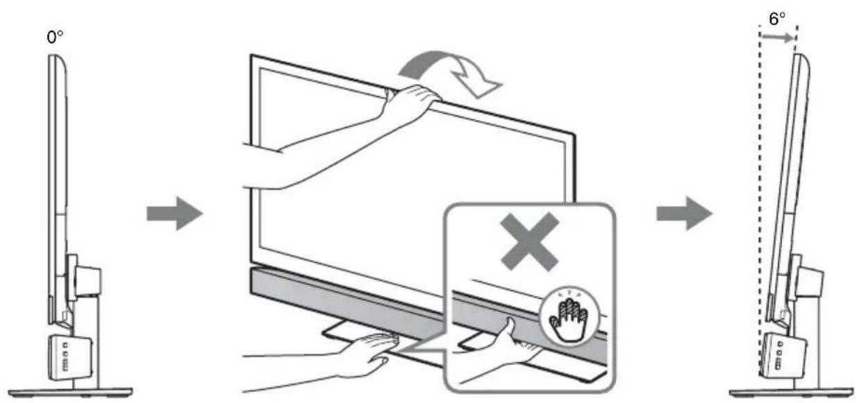 SONY WS40SE1B - Adjusting the angle of the TV - 1