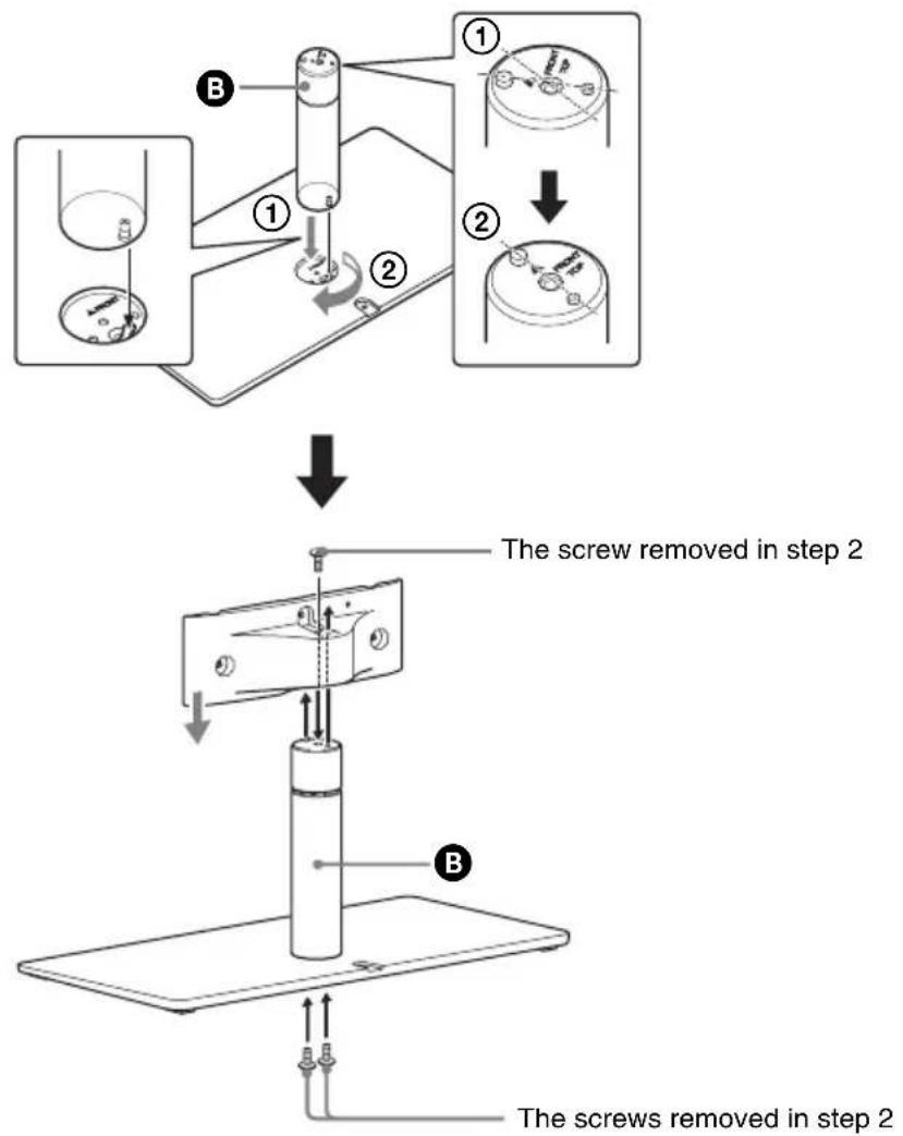 SONY WS40SE1B - Installing the TV Sound Bar System on the TV stand - 3