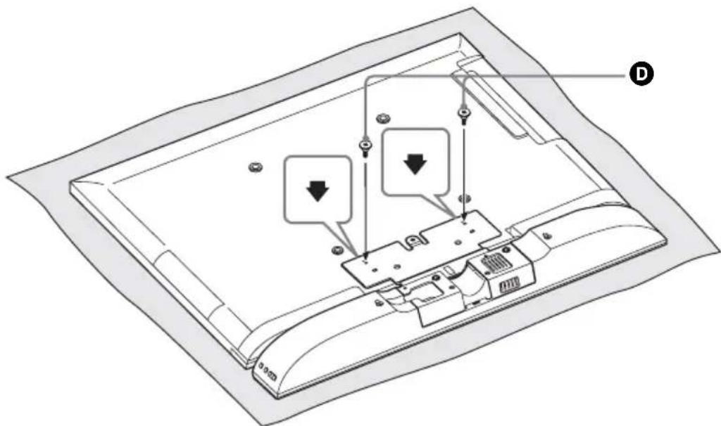 SONY WS32SE1B - Monte el Sistema de barra de sonido de televisor en el televisor con el tornillo para el soporte de fijación (plateado) (D). - 1