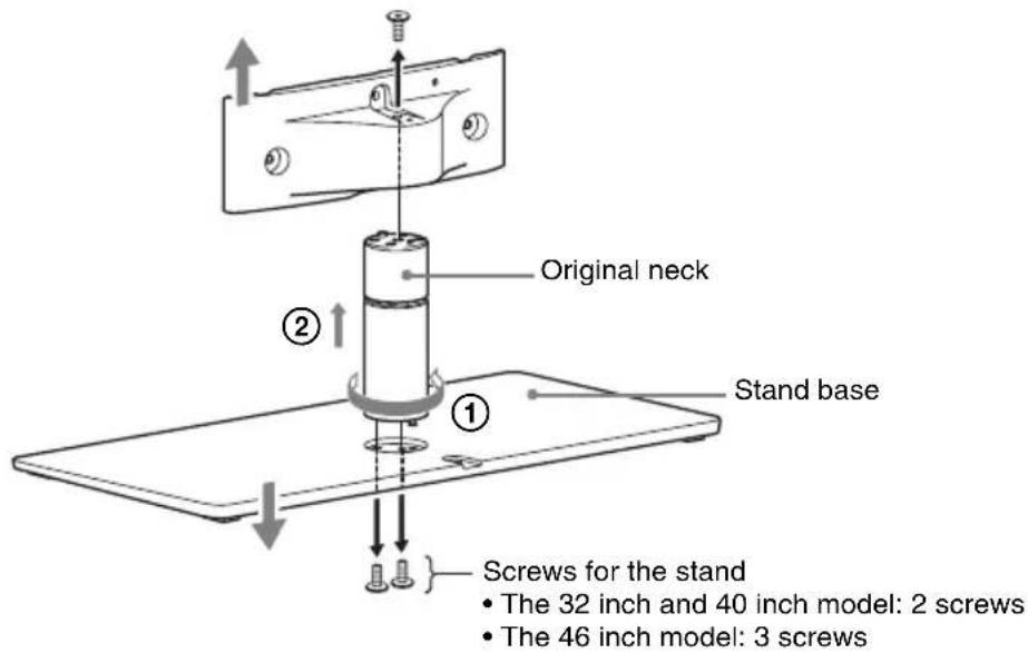 SONY WS32SE1B - Installing the TV Sound Bar System on the TV stand - 2