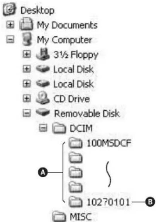 SONY Alpha DSLRA700Z - Exemple : visualisation des dossier sur Windows XP - 1