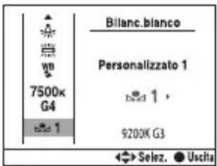 SONY Alpha DSLRA700Z - Per richiamare l'impostazione del bilanciamento del bianco personalizzato - 1