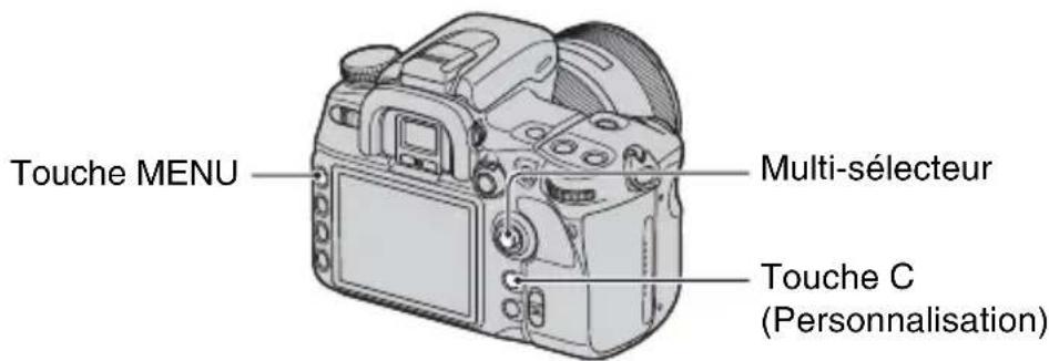 SONY Alpha DSLRA700Z - Utilisation de la touche C (Personalisation) - 1