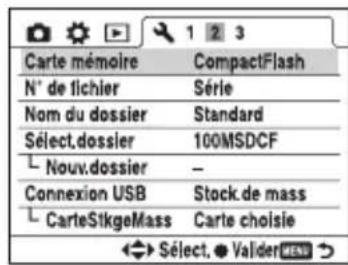 SONY Alpha DSLRA700Z - Déplacez le multi-sélecteur vers «/» pour sélectionner la page du menu désirée. - 2