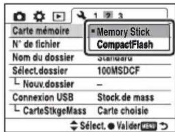 SONY Alpha DSLRA700Z - Déplacez le multi-sélecteur vers «/» pour sélectionner la page du menu désirée. - 3