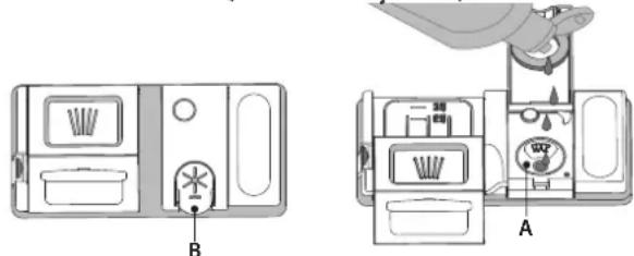 HOTPOINT HIC 3C26 CW - REMLIR LE DISTRIBUTEUR DE LIQUIDE DE RINÇAGE - 1