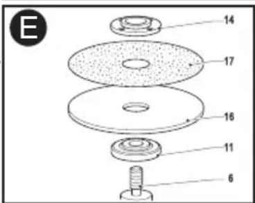 BLACK & DECKER BDEG900 - Fitting and removing sanding discs and backing pad (fig. D &amp; E) - 4