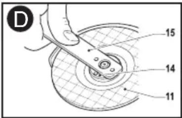 BLACK & DECKER BDEG900 - Fitting and removing sanding discs and backing pad (fig. D &amp; E) - 3