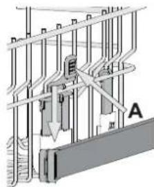 INDESIT DIE 2B19 A - ADJUSTING THE HEIGHT OF THE UPPER RACK - 1