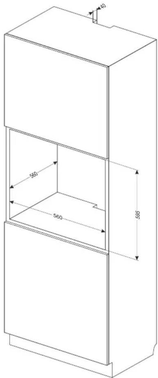 AMICA EBX 943 625 E - Installation du four. - 2