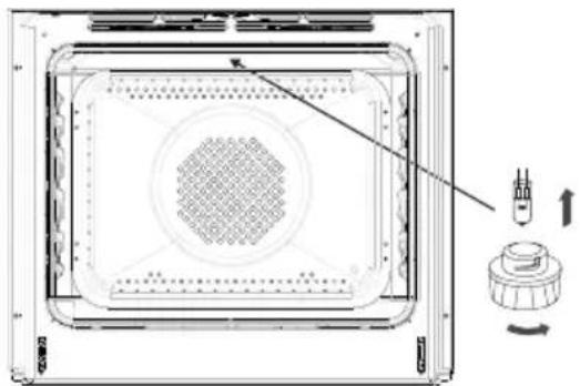 AMICA EBX 943 625 E - Replacing the halogen bulb in the oven* - 4