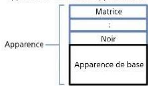 Apparence Matrice : Noir Apparence de base