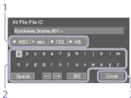 All File File ID Kurkawa_Scene_001 ABC abc 123 #S b c d e f g h i j k l m n o p q r s t u v w x y z Space -> BS Done