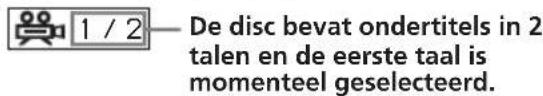 1 / 2 De disc bevat ondertitels in 2 talen en de eerste taal is momenteel geselecteerd.