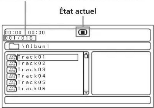 État actuel 00:00 00:00 001/016 \Album1 Track01 Track02 Track03 Track04 Track05 Track06