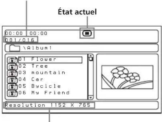 État actuel 00:00 00:00 0.01/0.16 \Album1 01 Flower 02 Tree 03 mountain 04 Car 05 Bycicle 06 My Friend Resolution 1152 X 765