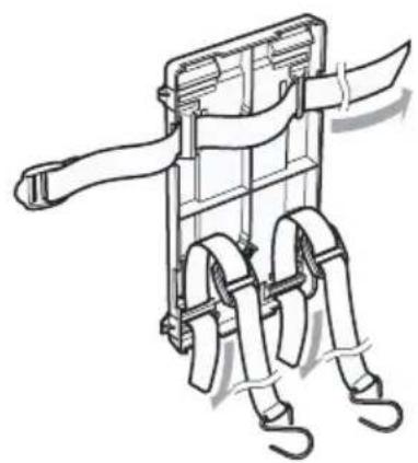 SONY MV650STR - Hook the mounting straps to the brackets on the installation board as follows. - 2