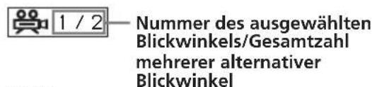 1 / 2 Nummer des ausgewählten Blickwinkels/Gesamtzahl mehrerer alternativer Blickwinkel