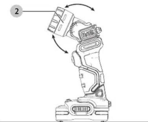 BLACK & DECKER BCL101 - Pivoting The Light Housing (Fig. I, J) - 2