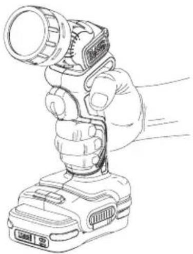 BLACK & DECKER BCL101 - Position correcte des mains (Fig. H) - 1