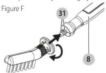 BLACK & DECKER HSMC1300FX - Instalación De Otros Accesorios En La Manguera (Fig. F) - 1