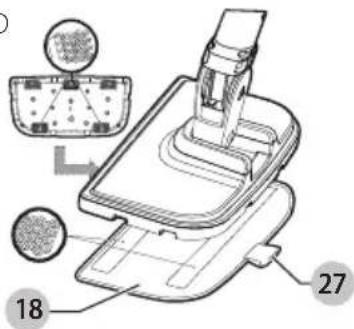 BLACK & DECKER HSMC1300FX - Fixation D'un Tampon Nettoyant - Fig. D - 1