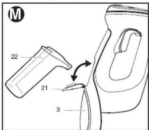 BLACK & DECKER BDH1855SM - LLENADO DEL TANQUE DE AGUA - FIG. M - 1