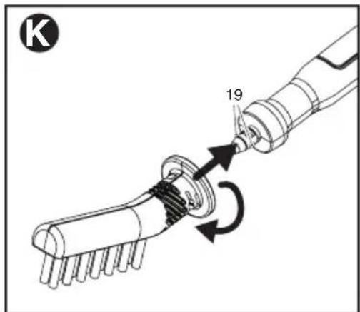 BLACK & DECKER BDH1855SM - INSTALACION DE LA CUBIERTA DEL VAPORIZADOR PARA PRENDAS - FIG. E - 2