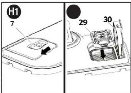 BLACK & DECKER BDH1855SM - FITTING A SCENT PACK - Fig. H - 1