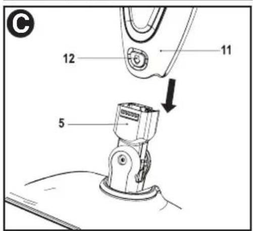 BLACK & DECKER BDH1855SM - FIXATION DE LA Tête À VAPEUR — Fig. C - 1