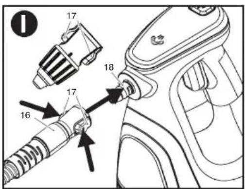 BLACK & DECKER BDH1855SM - FIXATION DU TUYAU OU DE LA TUYÈRE RÉGLABLE - fig. I - 4