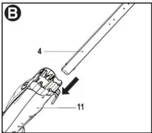 BLACK & DECKER BDH1765SM - FIXATION DE LA POIGNÉE - Fig. B, K - 1