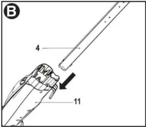 BLACK & DECKER BDH1765SM - ATTACHING THE HANDLE - Fig. B &amp; K - 1