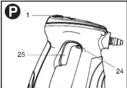 BLACK & DECKER BDH1850SM - HAND-HELD STEAM CLEANING - Fig P - 1