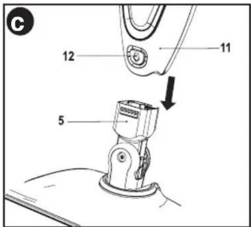 BLACK & DECKER BDH1850SM - Conexión del cabezal de vapor - Fig. C - 1