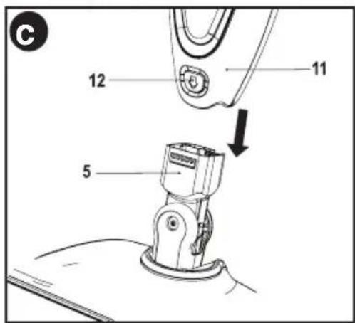 BLACK & DECKER BDH1850SM - attachInG the steaM head - fig. c - 1