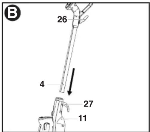 BLACK & DECKER BDH1850SM - flxation de La PolGnÉe — fig. B - 1