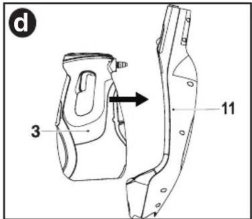 BLACK & DECKER BDH1850SM - InstaLacIón deL LIMPlador de VaPor de Mano - fIG. d - 1