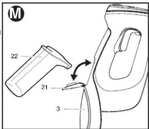 BLACK & DECKER BDH1850SM - RÉMPLISSAGE DU RÉSERVOIR D'EAU - Fig. M - 1