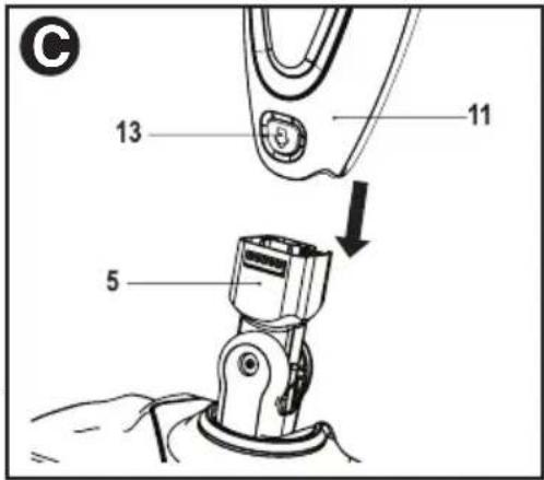 BLACK & DECKER BDH1760SM - FIXATION D'UN TAMPON NETTOYANT - Fig. D - 1