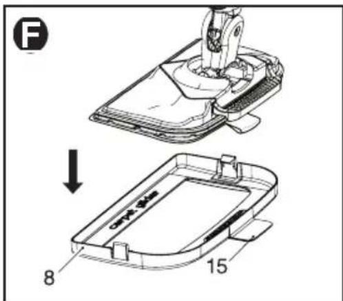 BLACK & DECKER BDH1760SM - FIXATION DU PATIN A TAPIS - Fig. F - 1