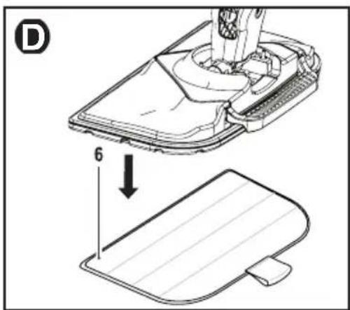 BLACK & DECKER BDH1760SM - FIXATION D'UN TAMPON NETTOYANT - Fig. D - 2