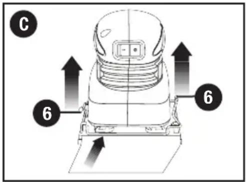 BLACK & DECKER BDEQS15C - INSTALLACION DEL PAPEL DE LIJA - 1