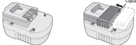 BLACK & DECKER BDRC140 - Information concerning le capuchon du bloc-pile - 1