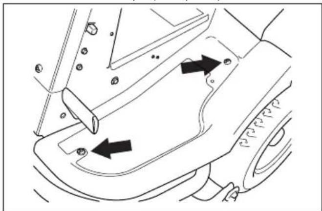 HUSQVARNA R 422Ts AWD - Retrait de la plaque repose-pied gauche - 1