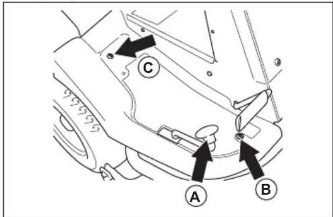 HUSQVARNA R 422Ts AWD - Pour retirer la plaque repose-pied droit - 1