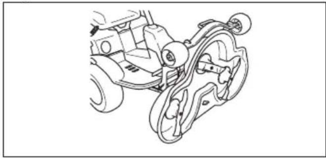 HUSQVARNA Rider 216 AWD - Pour mettre le carter de coupe en position d'entretien - 3