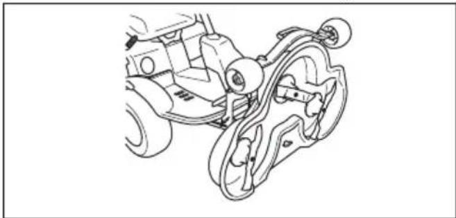 HUSQVARNA Rider 216 AWD - So bringen Sie das Mähdeck in die Wartungsposition - 3