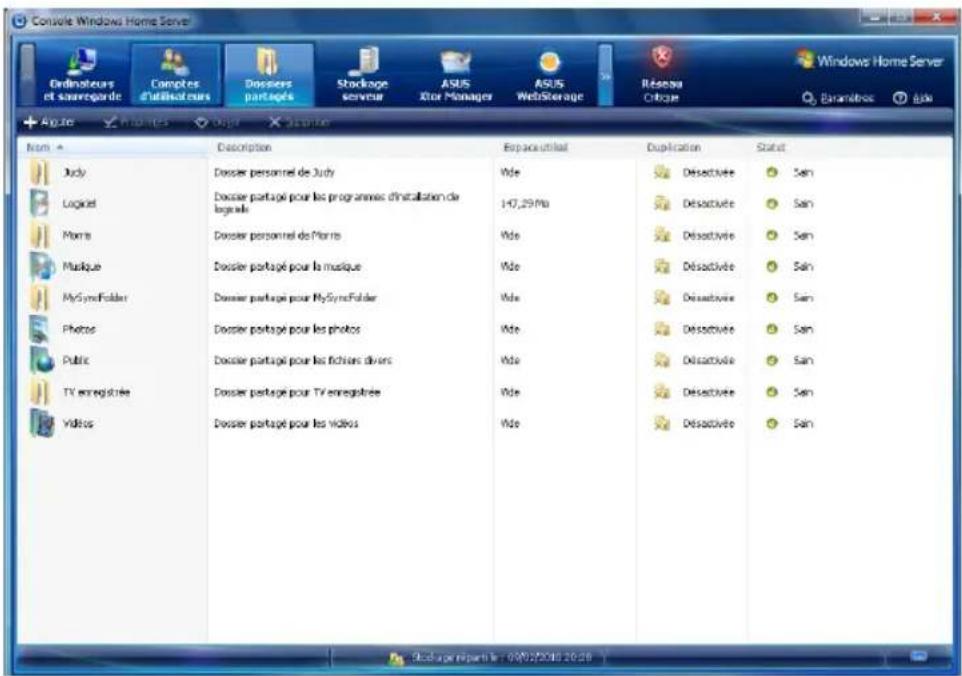 ASUS TS mini - Dossiers Partages - 1